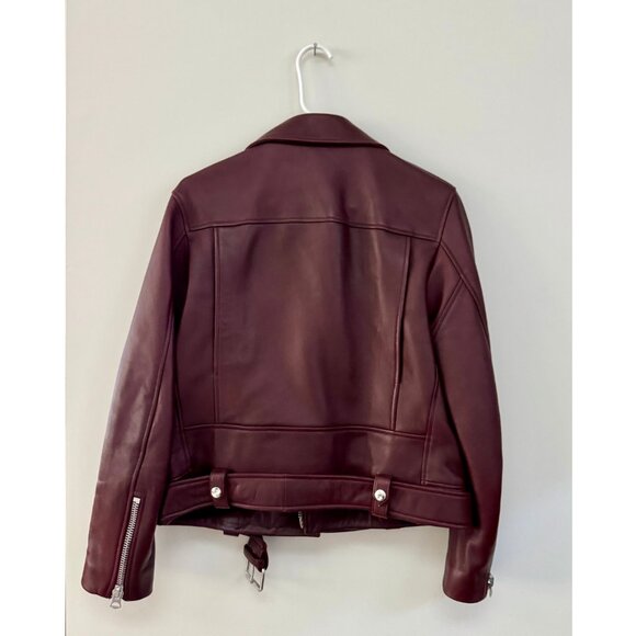 Cherry Red Acne Studios Leather Biker Jacket [42, Excellent Condition] - Picture 5 of 5